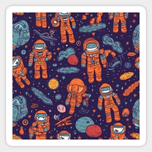 Astronaut Pattern Sticker